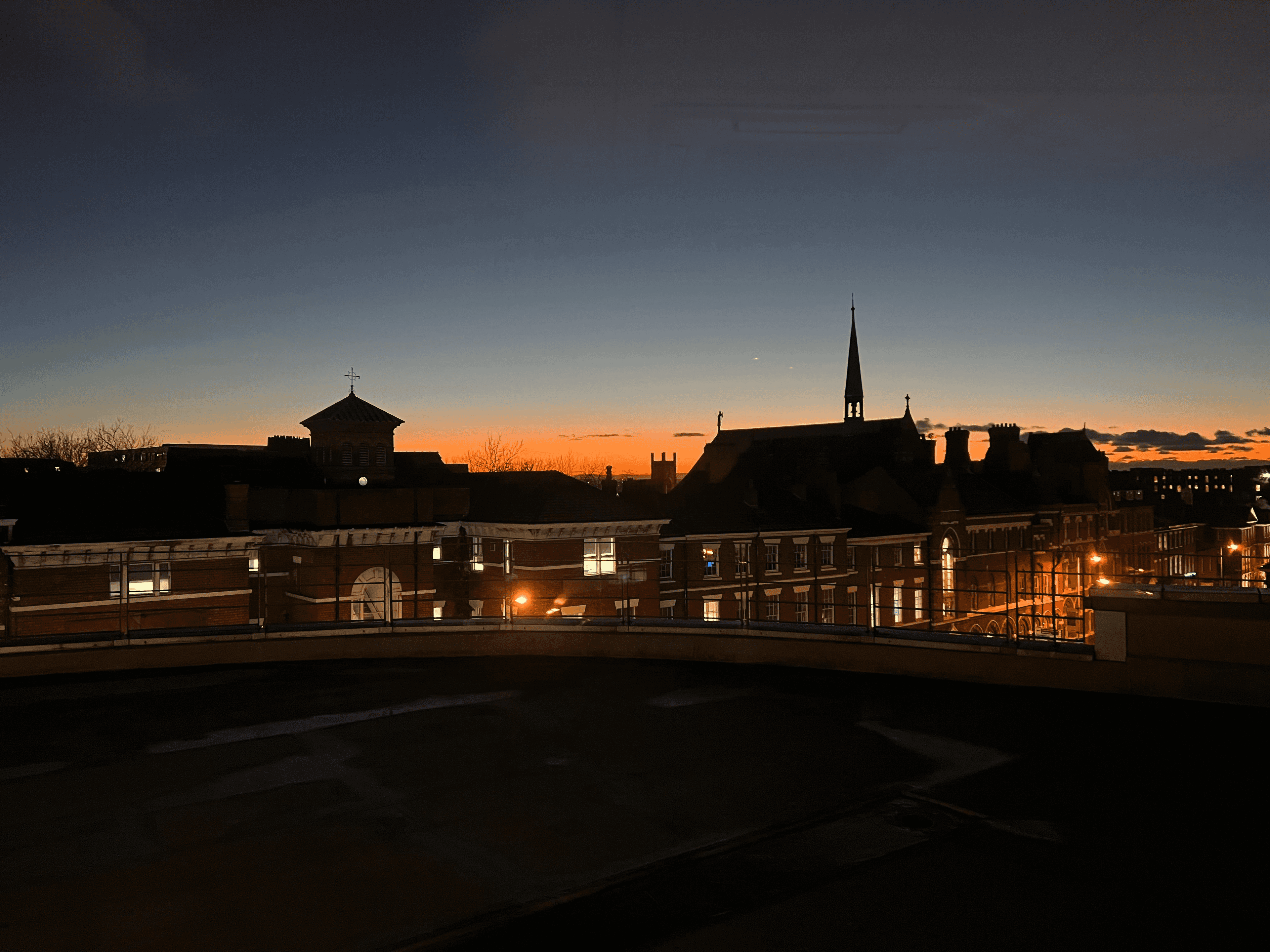 View from the Jamescape Office as the sun is setting